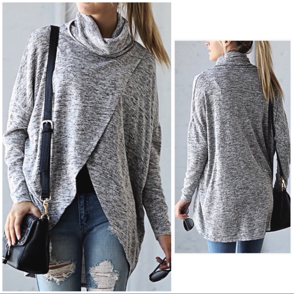 Cross over cowl neck tunic